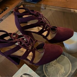 Christian Siriano Purple Strappy Heels